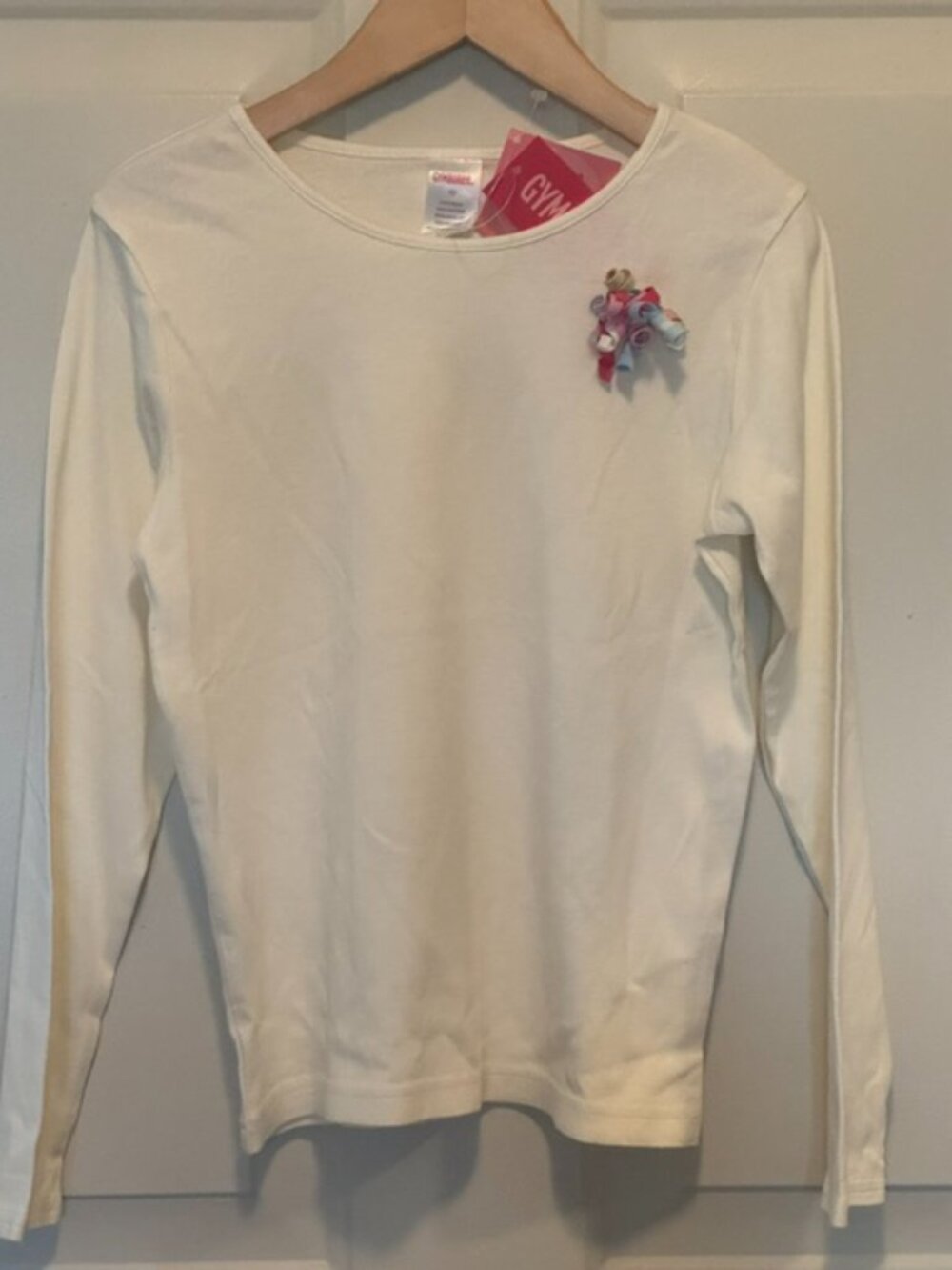 Vintage Gymboree Petite Fleur Ivory Curly Tee sz 10